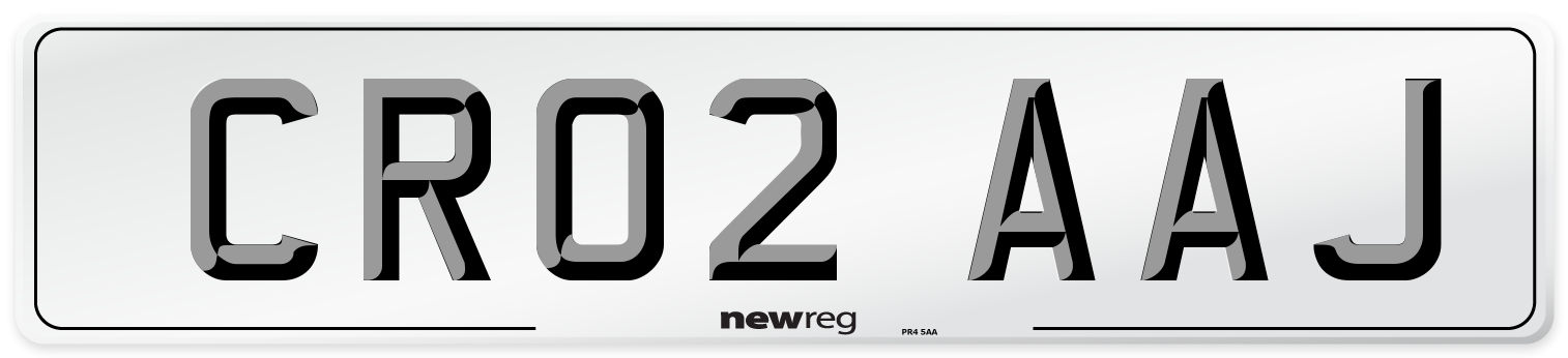 CR02 AAJ Number Plate from New Reg